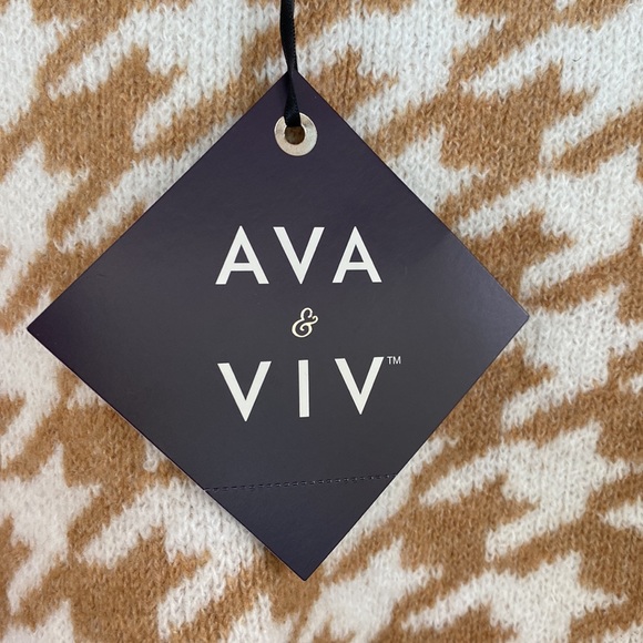NWT Ava & Viv Houndstooth Sweater - Picture 6 of 9